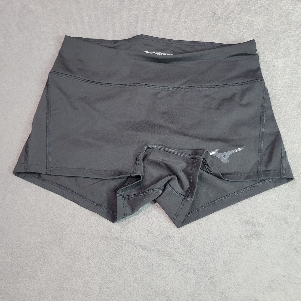 Mizuno Shorts Womens Small Black Performance Volleyball Compression Athletic Run